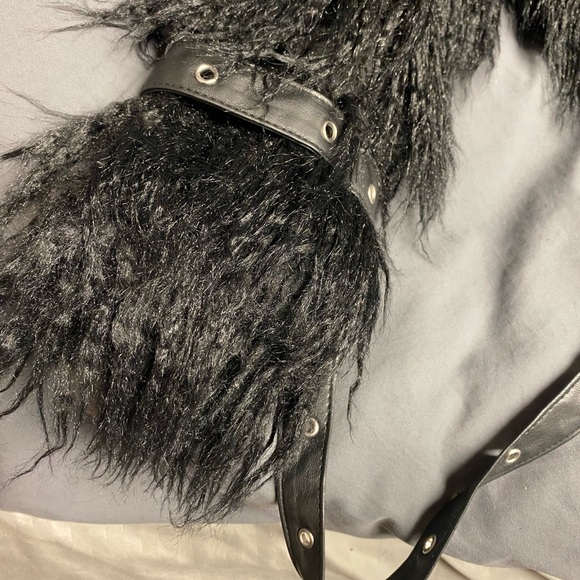 Killstar Glampire Faux Fur Coat with Strap Details (Read Desc. Custom Hardware) - Picture 10 of 13
